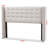 Greyish Beige Fabric King Button-Tufted Nail Head Winged Headboard, 49.44" H X 83.02" W X 7.24" D-716430165-716430163