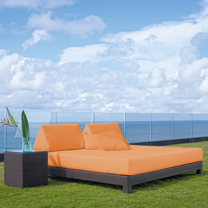Anibal Outdoor - Seat Patio Daybed, Spectrum Graphite Sunbrella® Plainweave