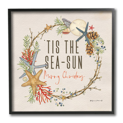 Couronne de Noël nautique Tis The Sea-Sun
