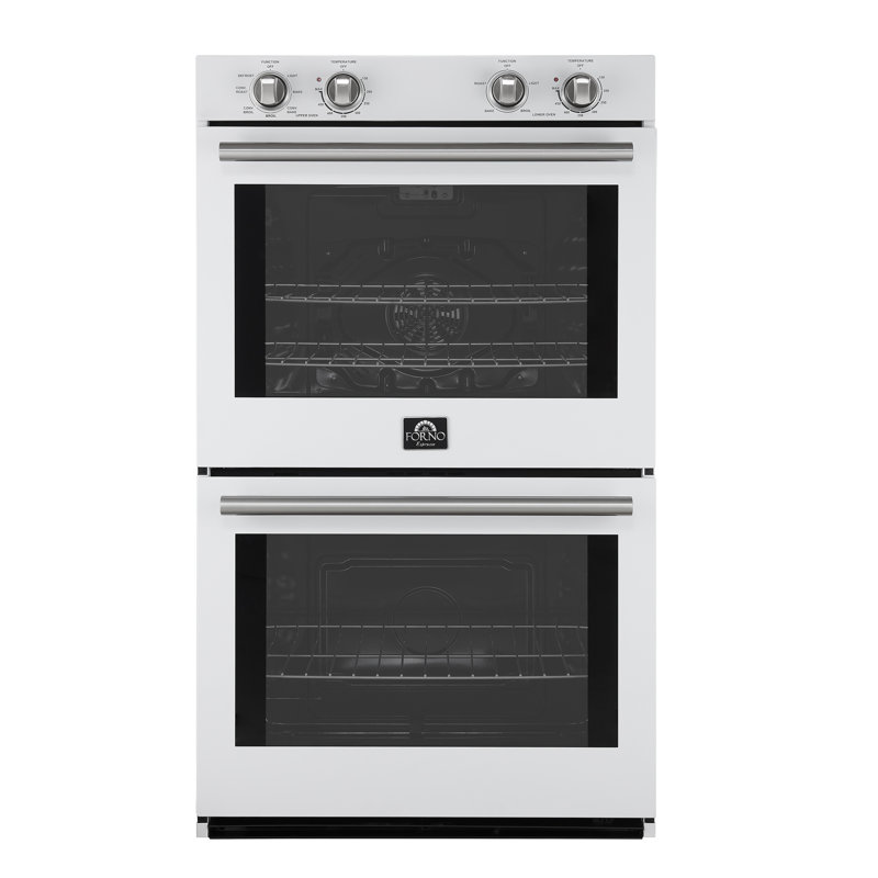Vomero Double Wall Oven, White/Silver
