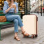 14 "/ 20" 2 pièces / ensemble dans un bagage à roulettes en ABS, avec serrure à combinaison, étui à cosmétiques 14 "-130603934-130603940