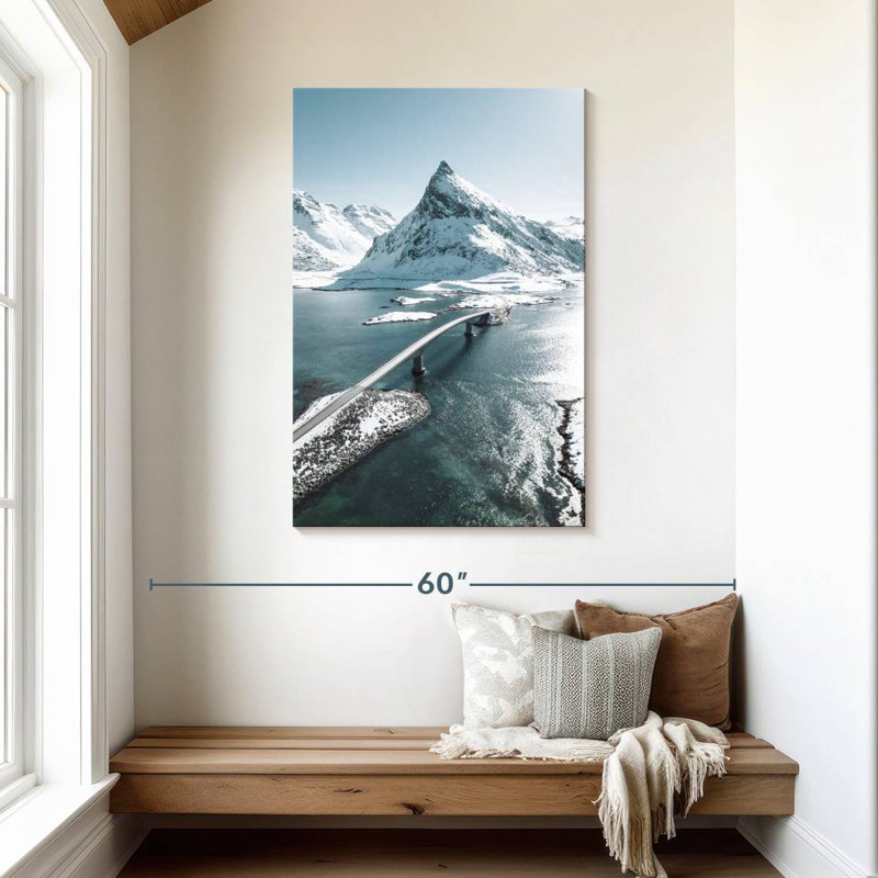 Pont Alvord Fredvang en hiver, H 45 po x l 30 po