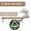 Chaise longue d'extérieur, chaise longue pliante réglable, chaise de bronzage avec parasol pour plage, camping, randonnée, cour arrière, brun clair