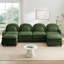 Canapé Teddy en tissu 4 places en forme de nuage, dossier incurvé et accoudoirs avec coussins lombaires incurvés, canapé modulaire 4 places modulaire avec 2 repose-pieds mobiles et coussin de soutien à double couche-134443930-134443933
