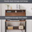 Bureau rabattable pliable avec tablette double couche et prise de courant intégrée, bureau d'ordinateur peu encombrant pour dortoir, chambre à coucher, bureau, salon, table de vestibule avec conception stable et fonctionnalité facile à plier-423341618