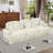 Mid Century 3 Seater Sofa Couch With Removable Ruffle Skirt-2119563612