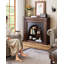 Armoire décorative française en bois massif avec foyer de rangement-351074171
