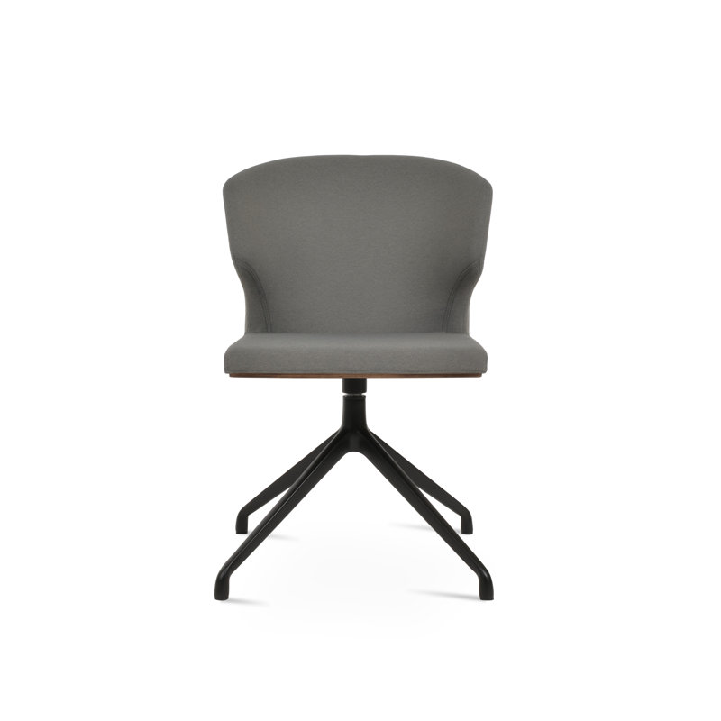 Chaise pivotante Amed Spider, Gris ère, Noir