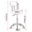 Swivel Upholstered Adjustable Height Counter Stool with Metal Frame