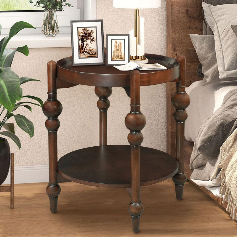 Table d'appoint 25 po, Marron foncé