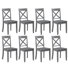Bronxton 17" Wide Wooden Dining Chairs With Cross-Back Design