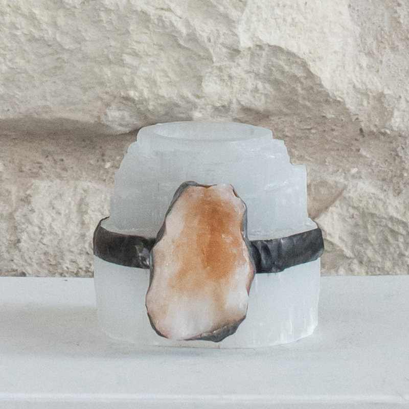 Selenite Tealight Candle Holder