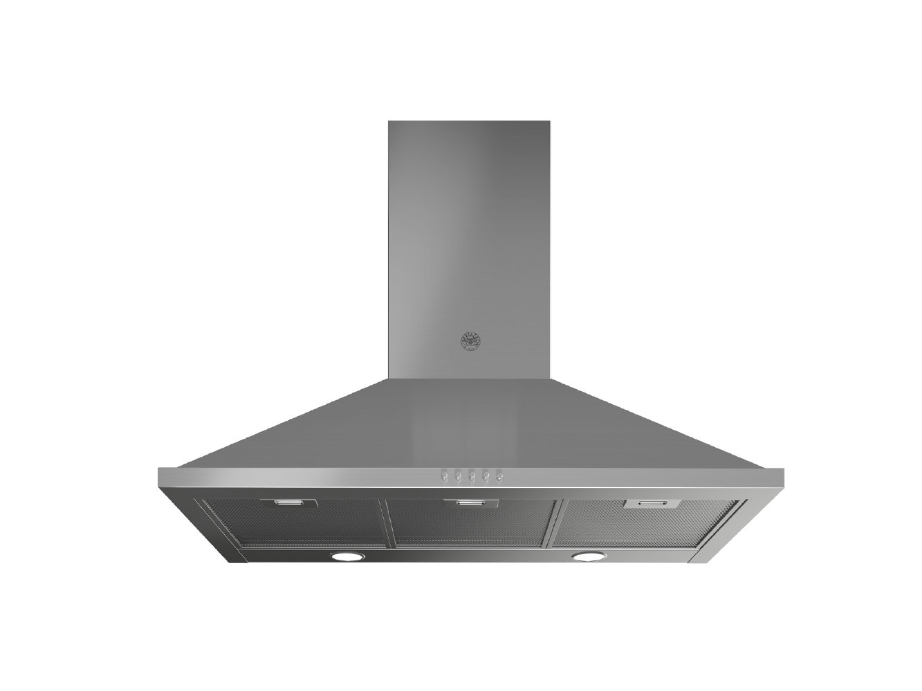 Bertazzoni 36 Inches 600 Cubic Feet Per Minute Ducted Wall Mount Range Hood with Light Included