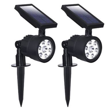 Crosslight Black Low Voltage Solar Powered Integrated LED Spot Light Pack &  Reviews