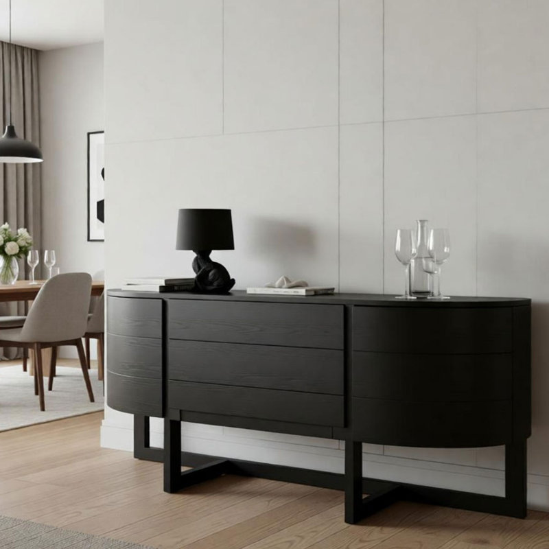 Buffet de salle à manger luxueux de style italien, H 35,43 po x l 70,87 po x P 15,75 po
