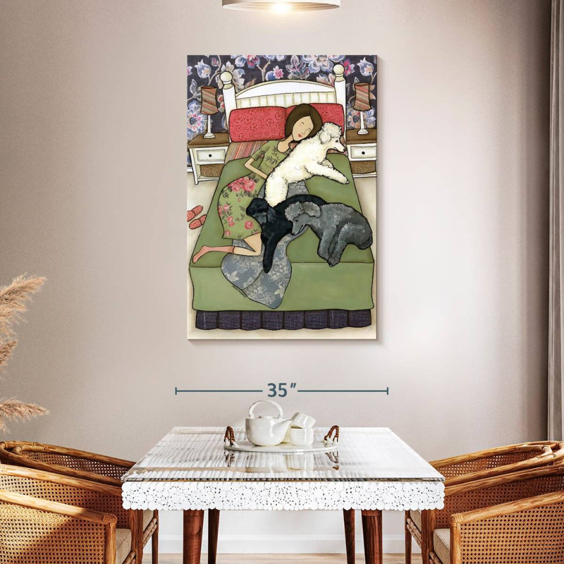Brampt Napping Poodles, 48" H x 32" W