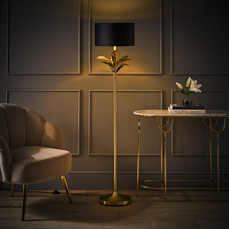 Waynesfield 157.5cm Polished Traditional Floor Lamp, No