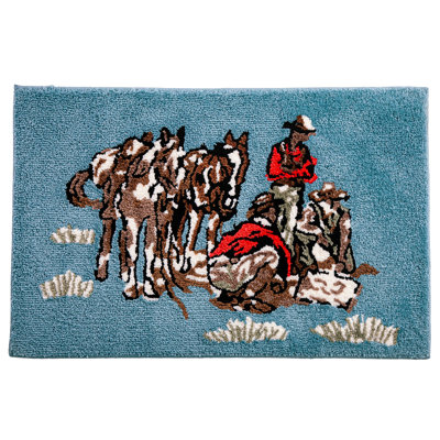 Tasha Polizzi for Paseo Road Jacquard Western Style Non-Slip Bath Kitchen Rug 24x36 inch