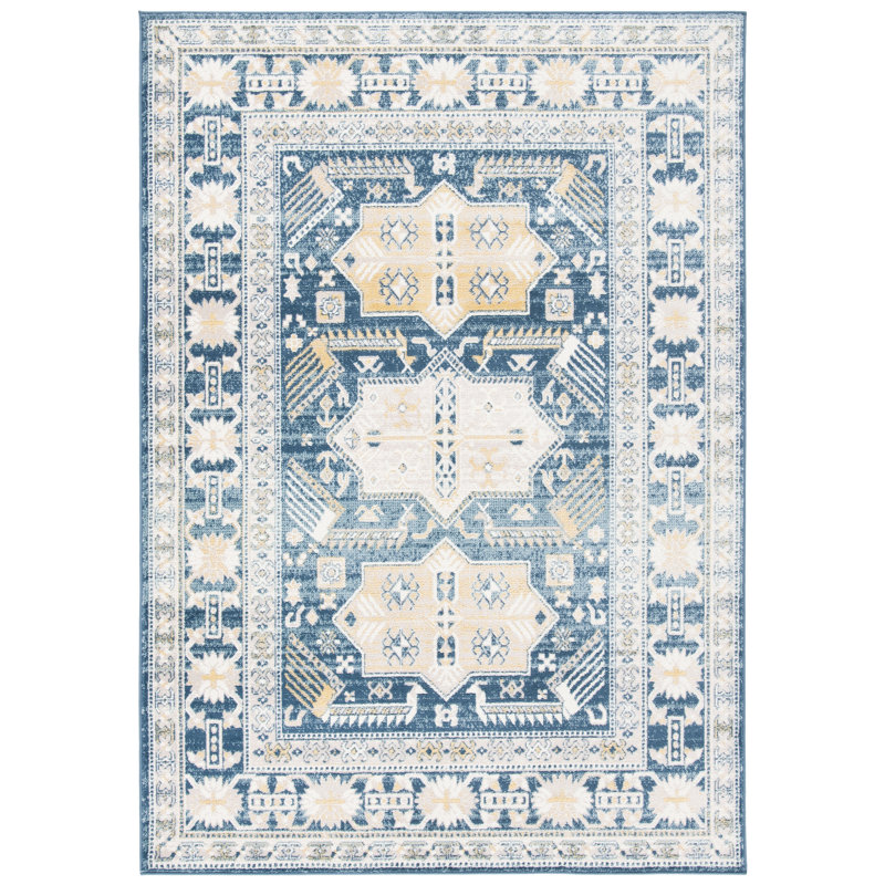 Tapis oriental bleu marine Dockrey, Rectangle 9 pi x 12 pi