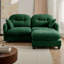 Canapé modulaire en L avec repose-pieds Chenille-521556245