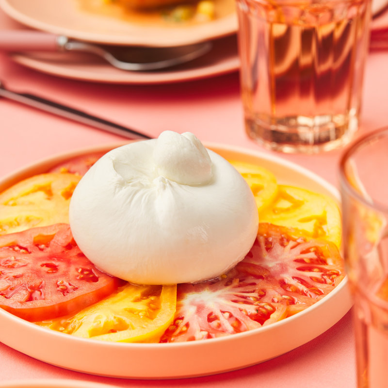 Stella Pastel Orange Porcelain 6-Piece Salad Plate Set