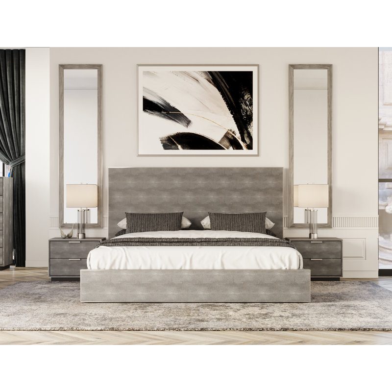 Antionett Dark Gray Platform Bed