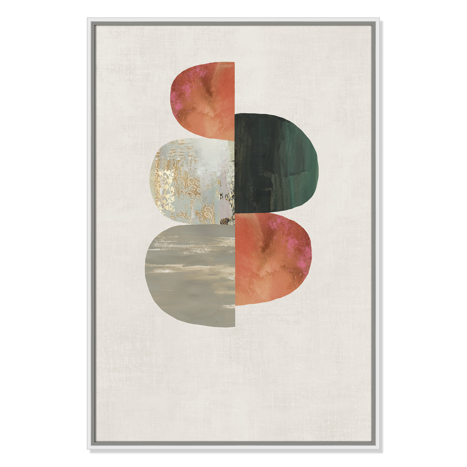 Evolving Energy II by Tom Reeves - Print, 37.5" H x 25.5" W, Framed Canvas, White