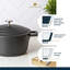 MasterClass Cast Aluminum Round Casserole-124594730-124594725