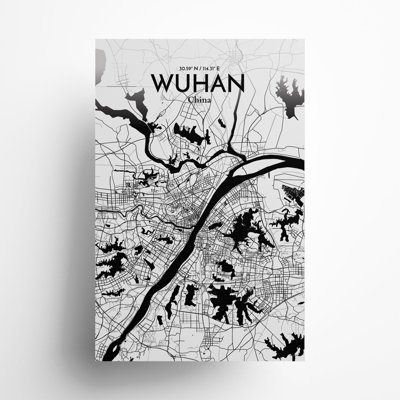 Carte de la ville de Whan, impression