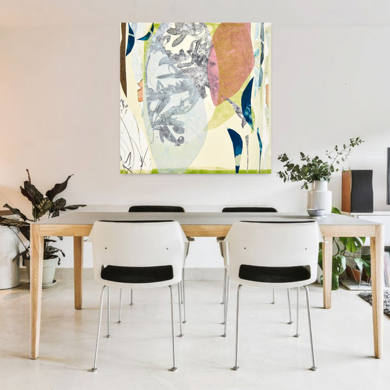 Miyako, art abstrait contemporain, H 36 po x l 36 po