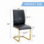 Chaise arquée, ensemble de 4 chaises de salle à manger en polyuréthane à haute résilience avec pieds arqués en métal.-121093784-121093791-121093790