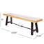 Collection de salle à manger en bois - Table d'extérieur moderne en métal avec base à lattes