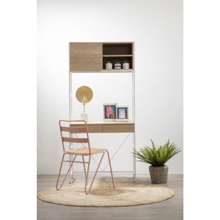 Jermany 83 W Rectangular Computer Desk with Cabinet