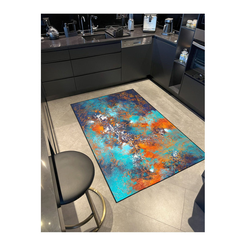 Tapis lavable à motifs Modern Galaxy, Sous-tapis rectangulaire 3 pi 11 po x 5 pi 11 po i