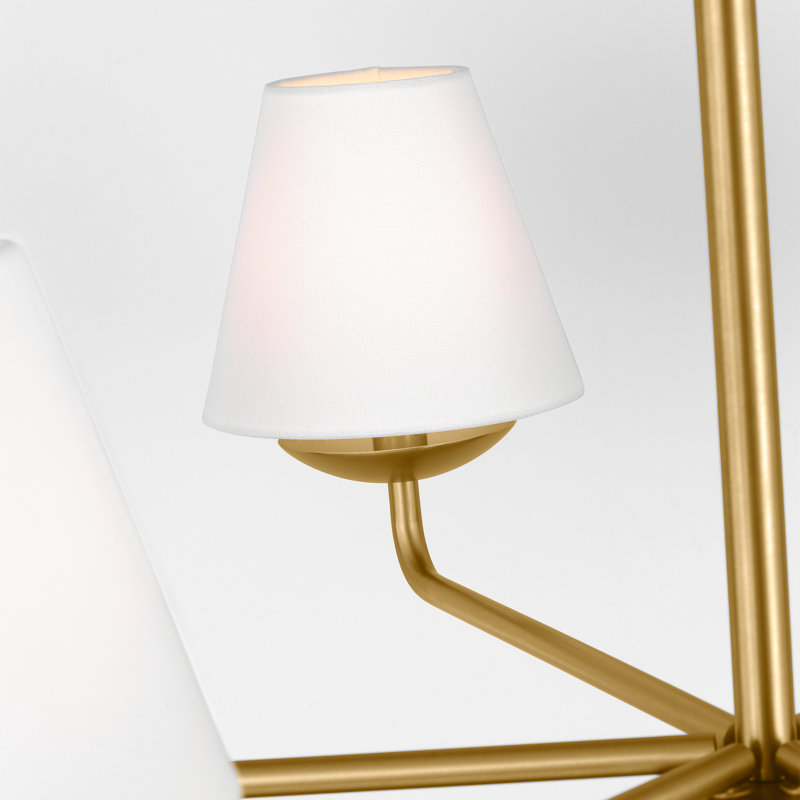Albion Large Chandelier, Satin Brass