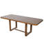 Table de salle à manger extensible haut de gamme en bois massif avec coins arrondis-1036891051