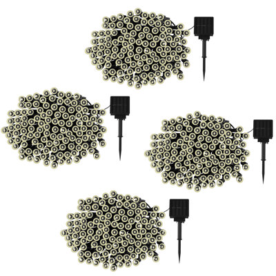Guirlande de lumières solaires d'extérieur Arlmont & Co., ensemble de 4