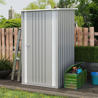 3 ft. W x 3 ft. D Metal Lean-To Storage Shed