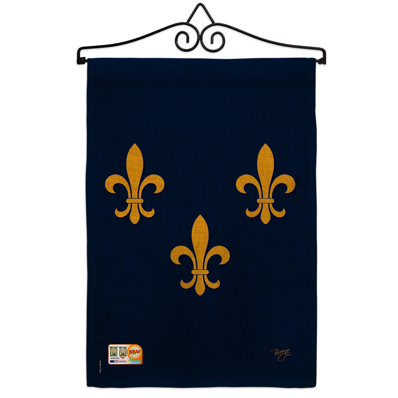 En toile jute à 2 côtés 19 x 13 po de l’amérique du midwest français drapeau de jardin