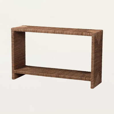 Marquise Bohemian Console Table in Natural Seagrass with Organic Texture