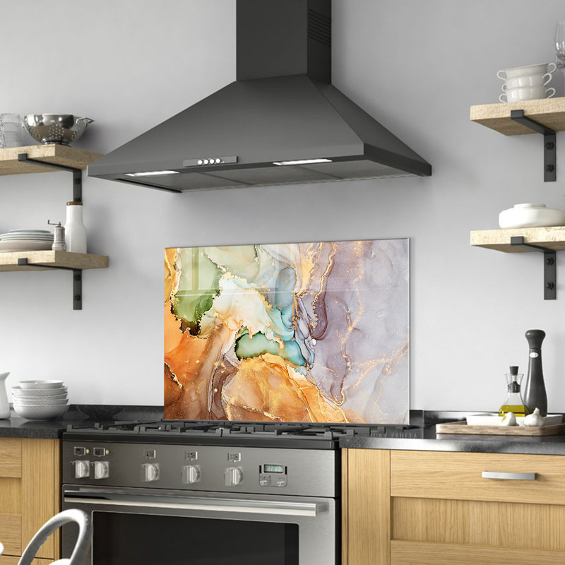 Glam Wall Decor on Glass, 20.04" H x 29.87" W x 0.16" D
