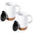 4 Piece 16.5 Ounce Stoneware Travel Mug Set with Lid and Cork Base