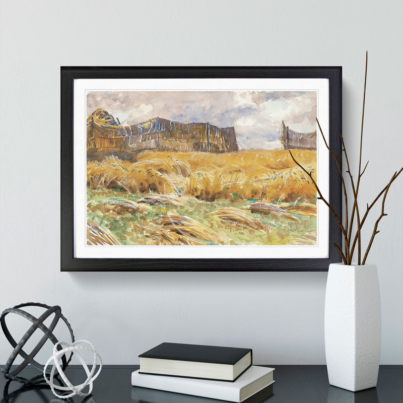 Field in France by John Singer Sargent - Framed Print, Black Framed, 36cm H x 48cm W x 2cm D
