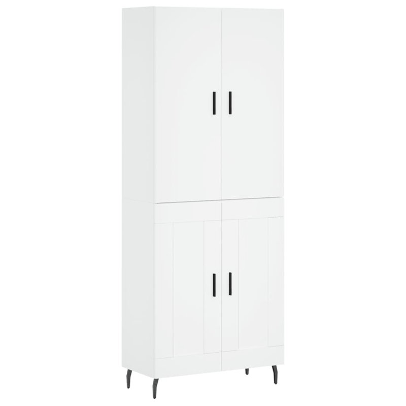 Mircle 4 Door Manufactured Wood Wardrobe, White