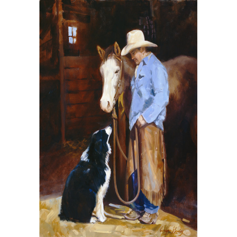 Hey Buddy by Carolyne Hawley - Wrapped Canvas Print, 46cm H x 30cm W 