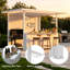 7,6 x 12 pi Pavillon de jardin extérieur avec toit à persiennes réglable