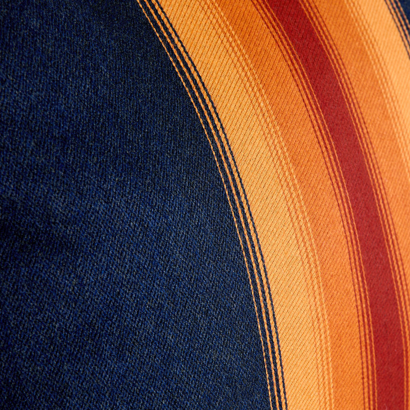 Coussin réversible, H 18 po x l 18 po, Marine / orange