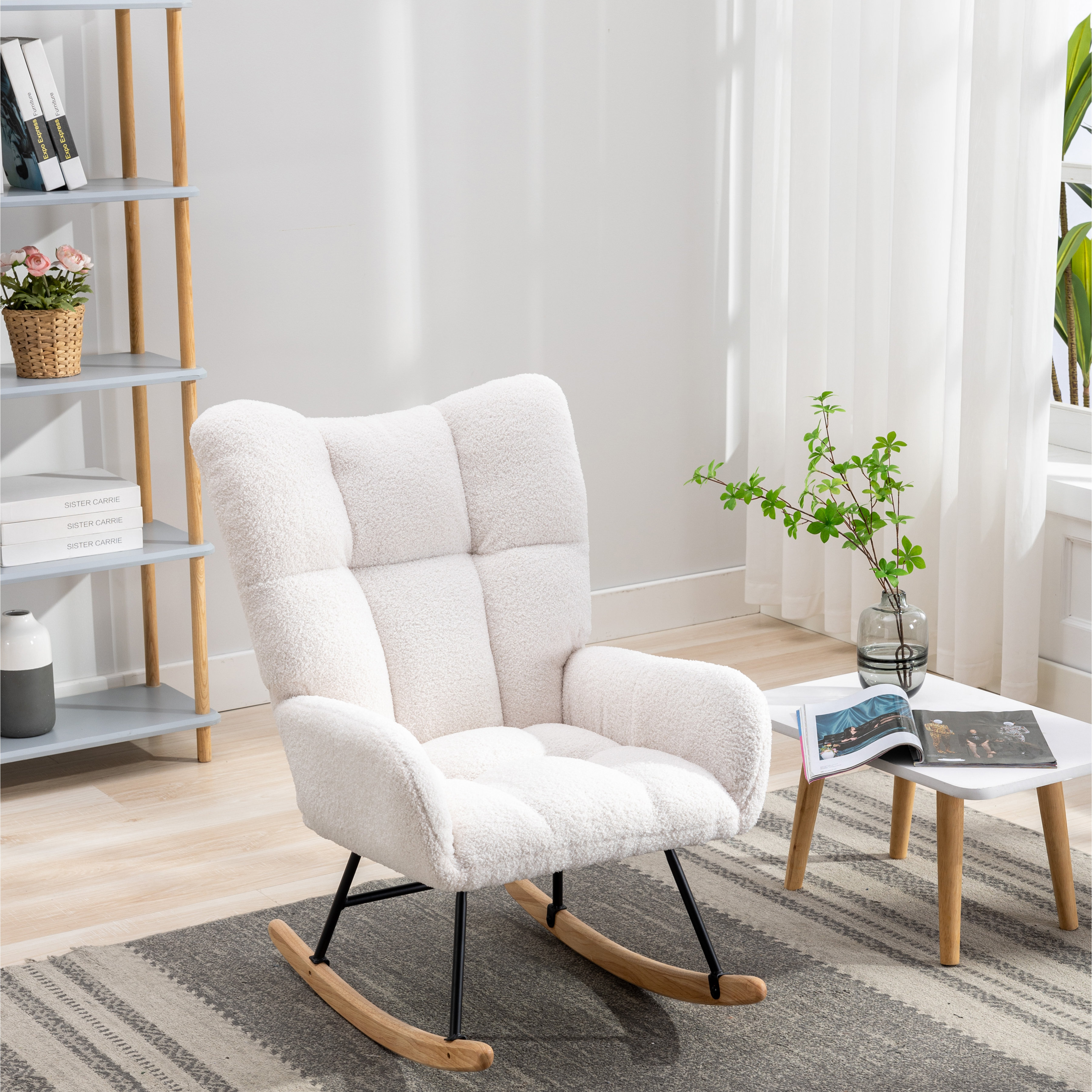 White rocking chair indoor new arrivals