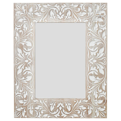Carved Leaf Mirror