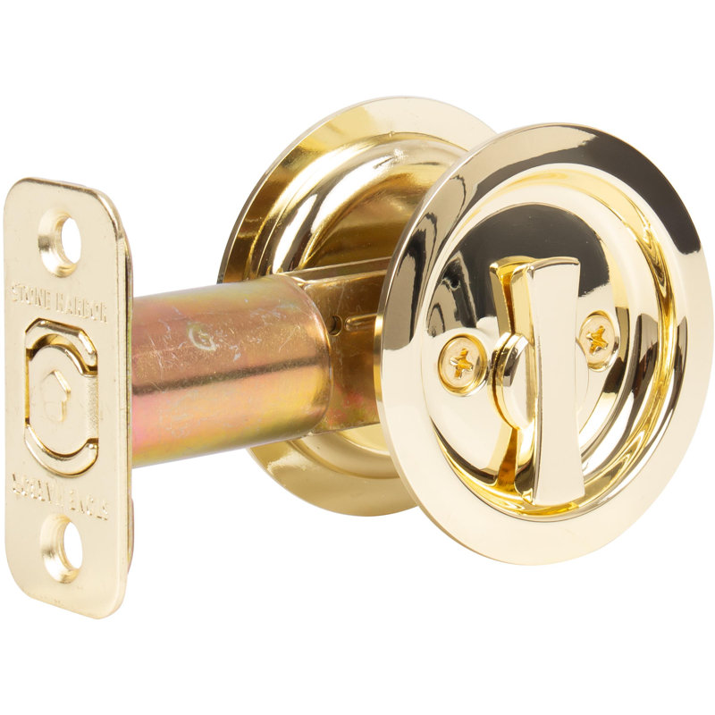 Verrou rond pour porte de poche, Laiton